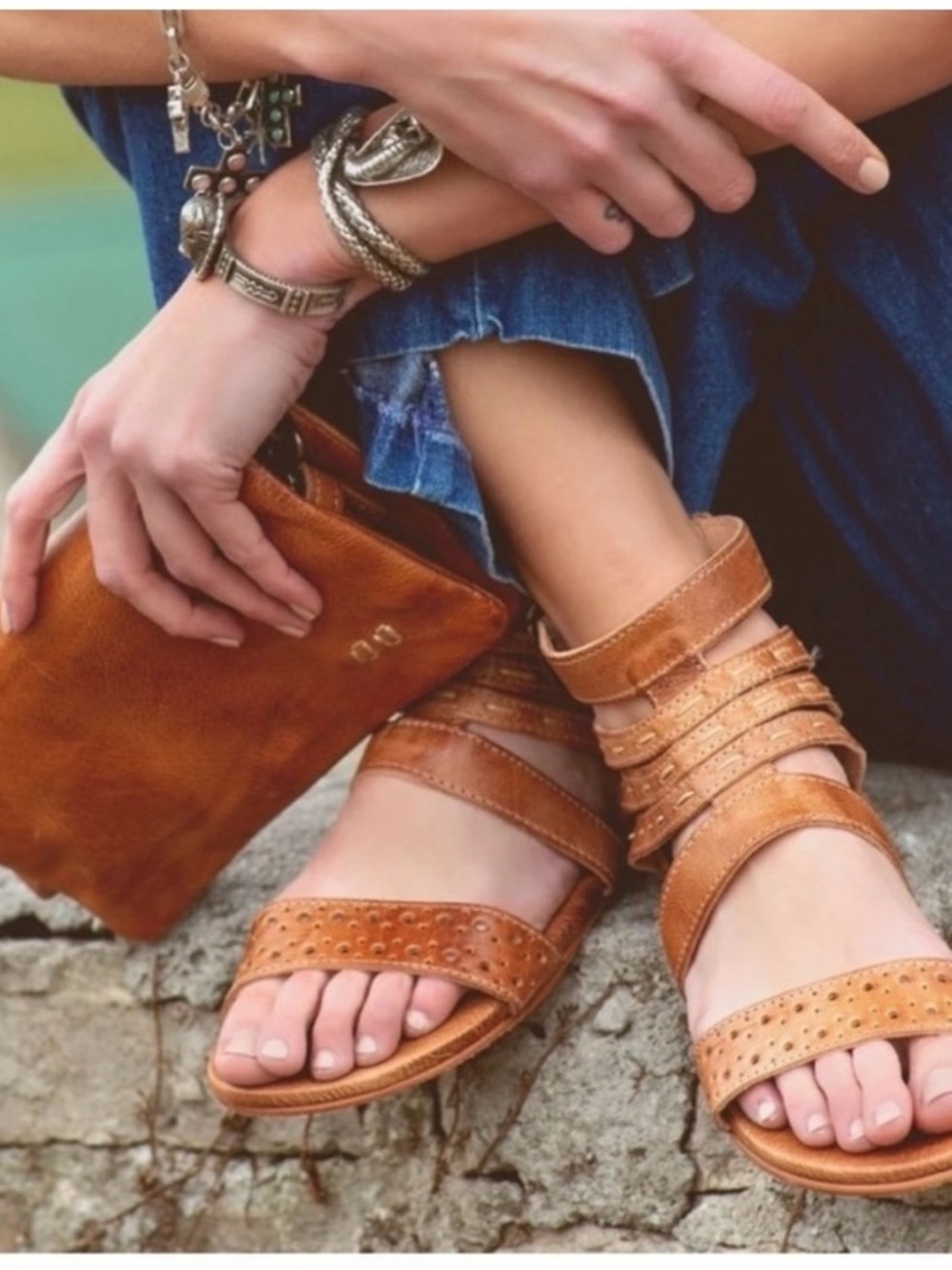 Bed Stu Artemis Sandal Gladiator Leather Pecan Red women’s size 8